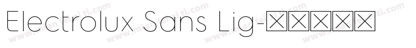Electrolux Sans Lig字体转换